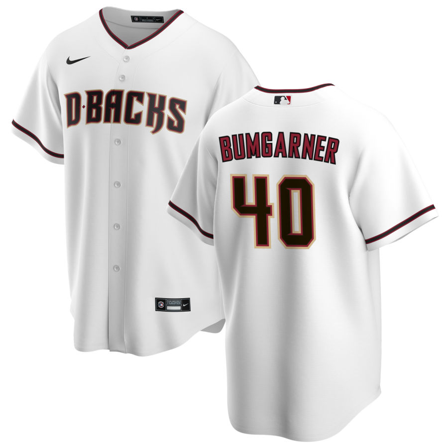 Nike Men #40 Madison Bumgarner Arizona Diamondbacks Baseball Jerseys Sale-White